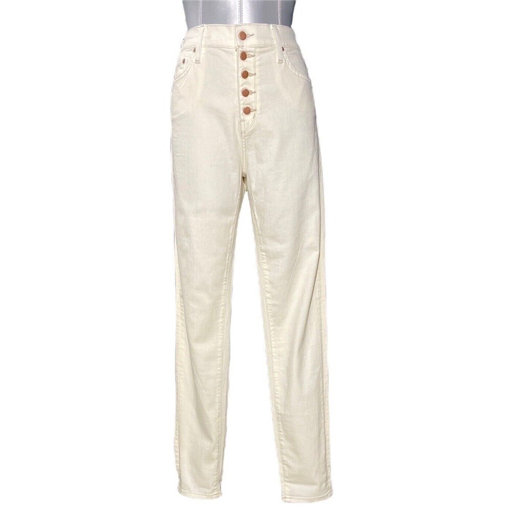 Button Fly Skinny Jeans 29 Vision Vanilla Off White‎ Principle Denim Innovations